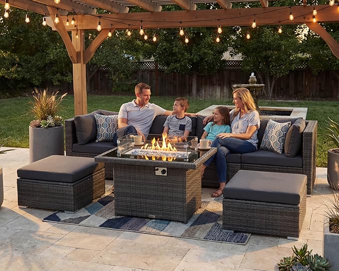NICESOUL 29.3'' High Backrest Patio Furniture Set - Image 3