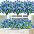 Bassion Artificial Flowers for Outdoors, 24 Bundles UV Resistant Fake Flowers by Bassion
