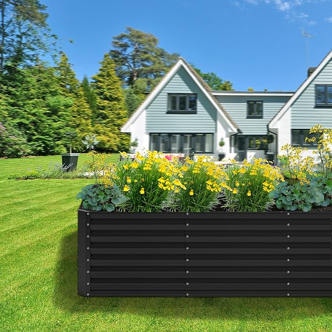 8x4x2FT Galvanized Raised Garden Bed, Planter Raised Beds-Metal Garden Box - Image 7