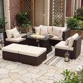NICESOUL 7 Piece Outdoor Patio Sectional Furniture Set by NICESOUL