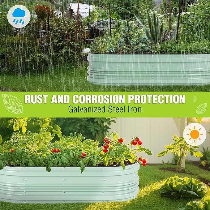 WORKPRO 2PK 4x2x1ft Galvanized Raised Garden Bed Set, Rust & Corrosion - Image 4