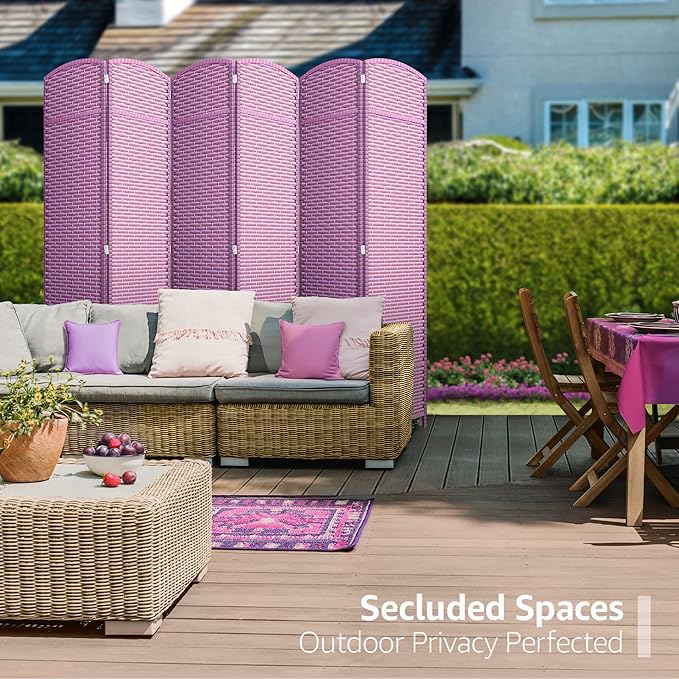 Sorbus 6-Panel Black Room Divider - Image 2