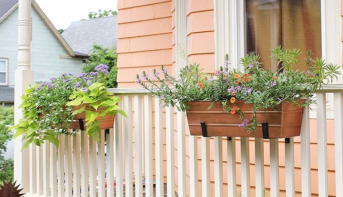 Achla Designs SFB-02 Wall-Mount, 8 inch Flower Window Box Planter Brackets - Image 4