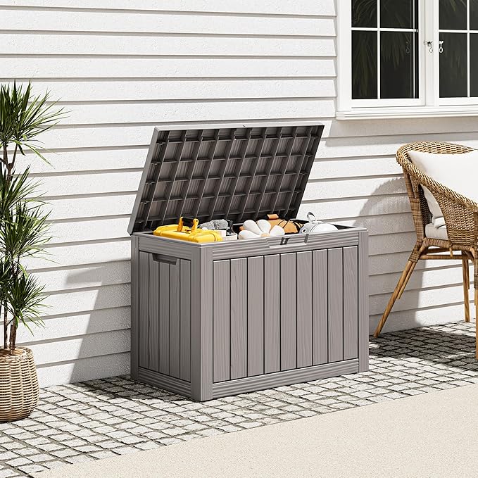 Outdoor Storage Box, Resin Deck Boxes Indoor and outdoor, Waterproof Storage - Image 5