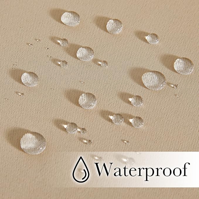 NICETOWN 2 Panels Outdoor Patio Curtains W100 x L84, Waterproof & Windproof - Image 3
