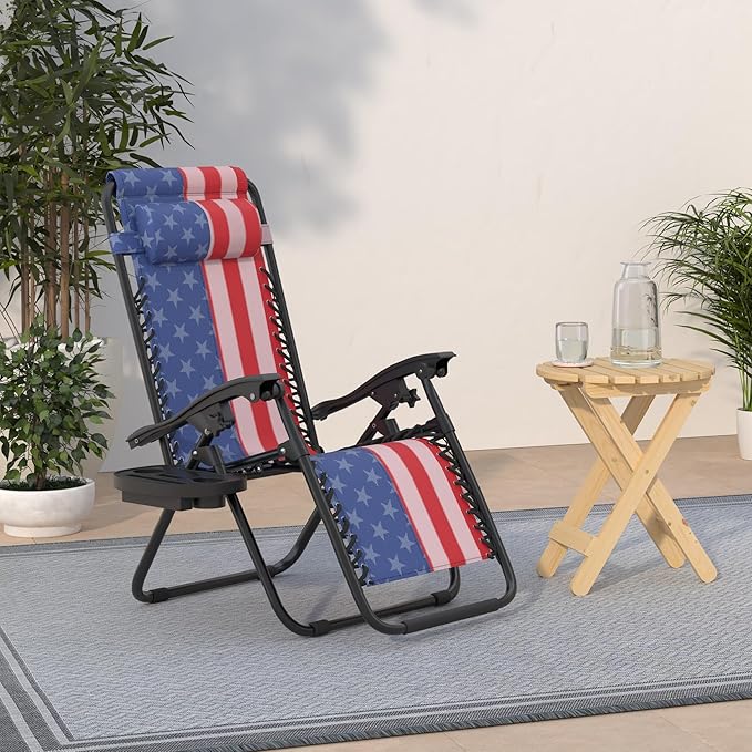 Best Choice Products Set of 2 Adjustable Steel Mesh Zero Gravity Lounge Chair - Image 2