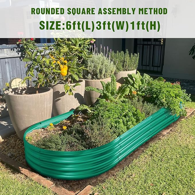 Land Guard Green Raised Bed, 6×3 ft Elevated Planter Box, Raised Beds - Image 6
