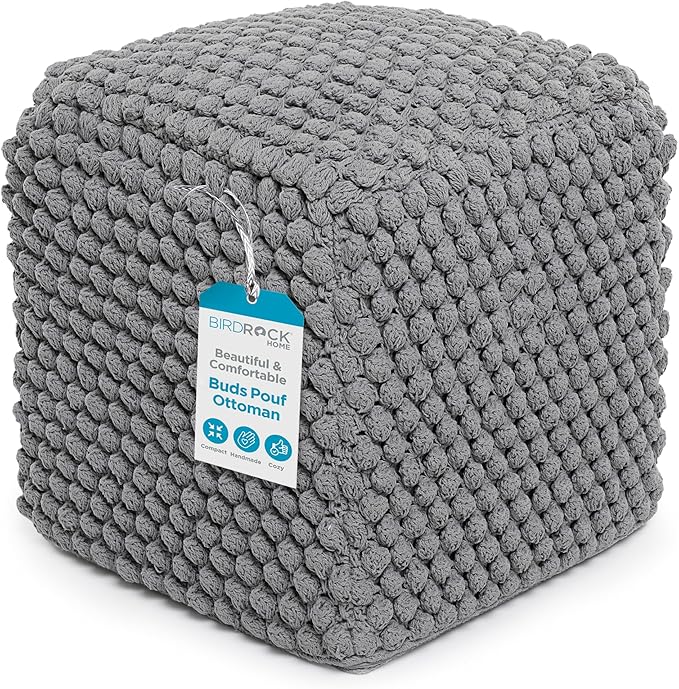 BIRDROCK HOME Buds Pouf Foot Stool Ottoman by BIRDROCKHOME