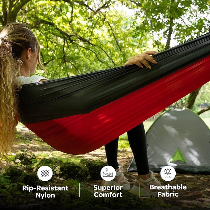 Durable Hammock 500 lb Capacity, Nylon Camping Hammock Chair - Image 6