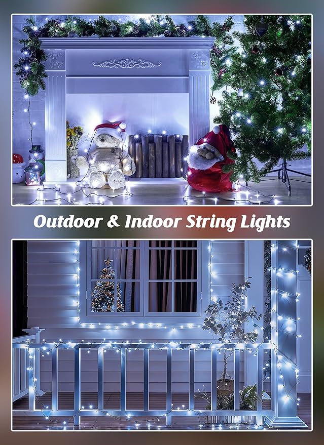 Brightown 4 Pack Solar Christmas Lights Outdoor, Total 184FT 480 LED Solar - Image 3