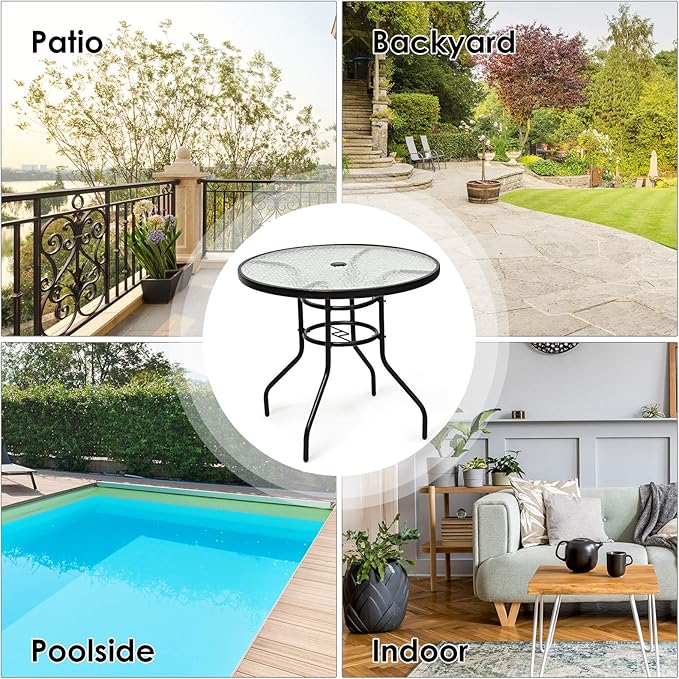 Tangkula 32" Round Outdoor Table - Image 8