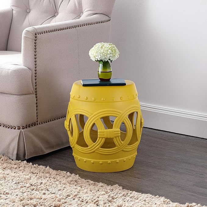 JONATHAN Y TBL1022E Lucky Coins 16" Chinese Ceramic Drum Indoor/Outdoor Garden - Image 6