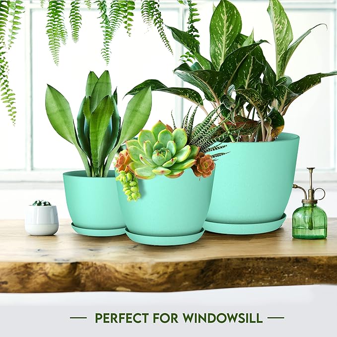 Utopia Home - Plant Pots Indoor - 7/6.6/6/5.3/4.8 Inches Flower Pots - Image 6