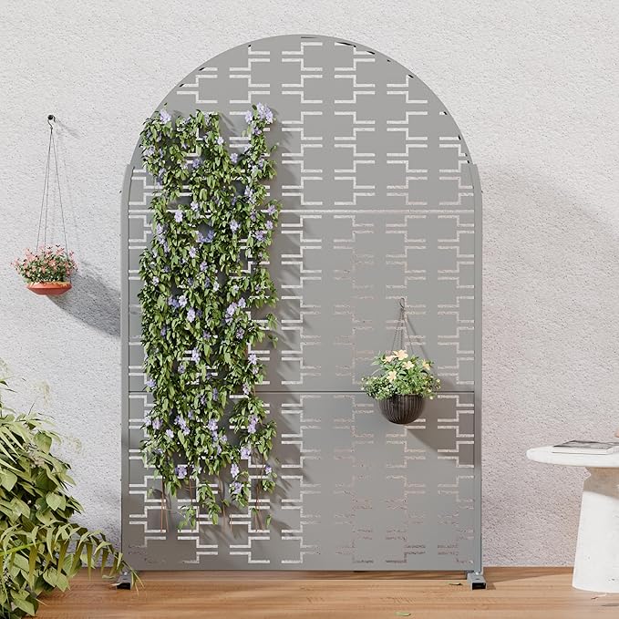 Casaphoria Metal Arched Privacy Screen Outdoor by Casaphoria
