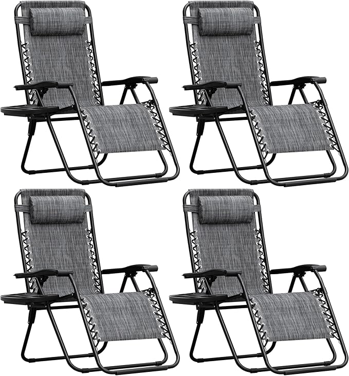 Homall Zero Gravity Chair Patio Folding Lawn Outdoor Lounge Reclining Chair by Homall