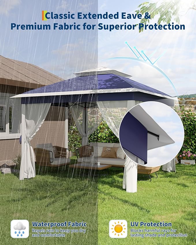 11'x11 Pop-Up Gazebo, Instant Outdoor Canopy Tent - Image 4