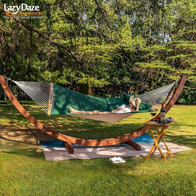 Lazy Daze Hammocks 12 FT Double Quilted Fabric Hammock - Image 7