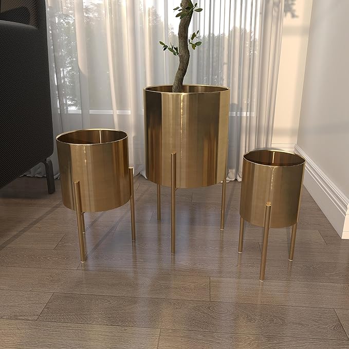Deco 79 Metal Indoor Outdoor Planter Large Planter Pot - Image 8
