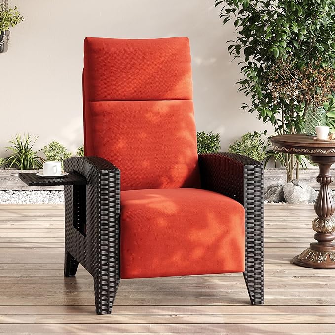 IDEALHOUSE Wicker Outdoor Recliner Reclining Patio Chairs - Image 3