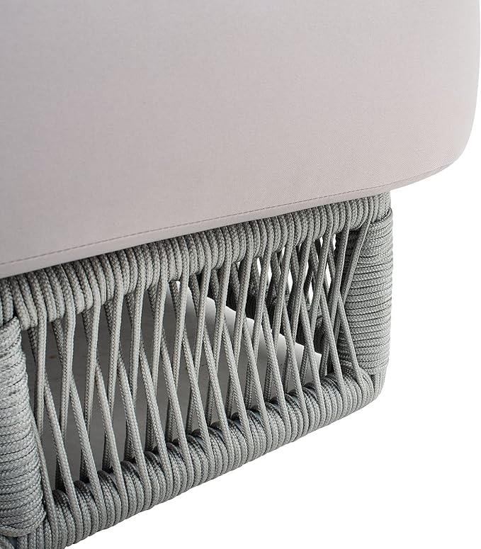 SAFAVIEH Outdoor Collection Gillian Grey Rope/Grey Cushion Chaise Lounge Chair - Image 16
