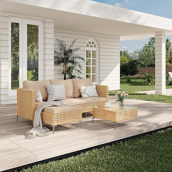 3-Piece L-Shaped Patio Furniture Set - Image 6