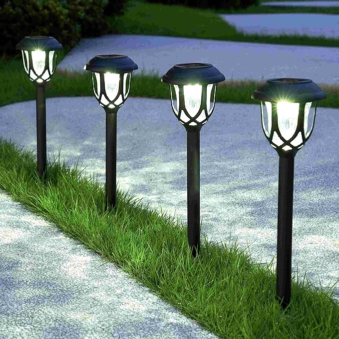 EXCMARK 10 Pack Solar Lights Outdoor Decorative, Solar Pathway Lights Outdoor - Image 3