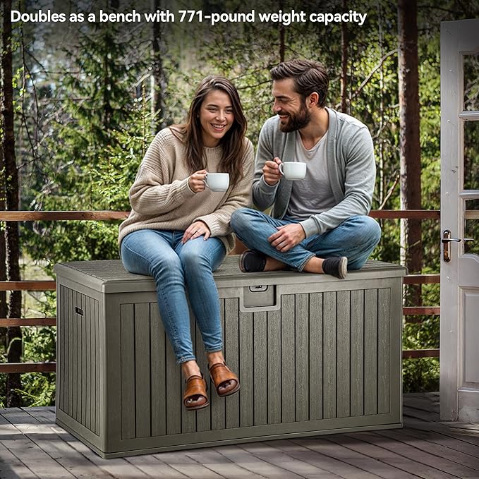 YITAHOME XXL 230 Gallon Large Deck Box, Outdoor Storage - Image 3
