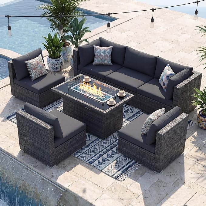 NICESOUL Extra Large Rattan Patio Furniture Set - Image 2
