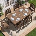 SERWALL Patio Dining Sets for 6 Person, HDPE Dining Set by SERWALL