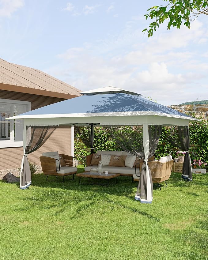 Canopy Tent 12x12 ft, Pop Up Gazebo One-Push Setup - Image 9