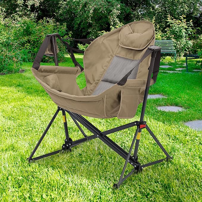 Ainfox Hammock Camping Chair, Foldable Portable Rocking Chairs - Image 8