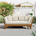 Christopher Knight Home Gary Patio Convertible Couch, Wooden Outdoor Daybed by ChristopherKnightHome