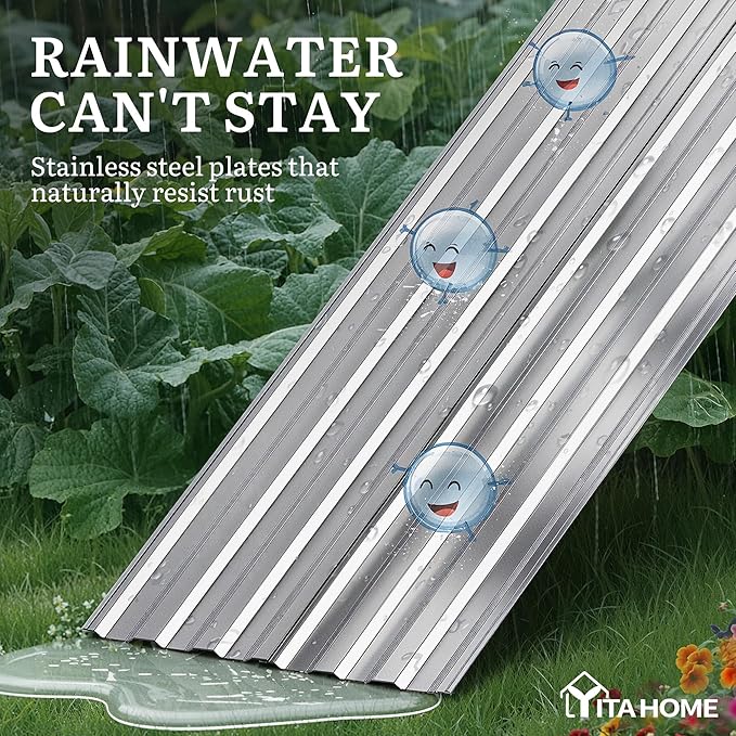 YITAHOME 6x3x2ft 2pcs Large Raised Garden Bed Kit, Galvanized Metal Planter Box - Image 5