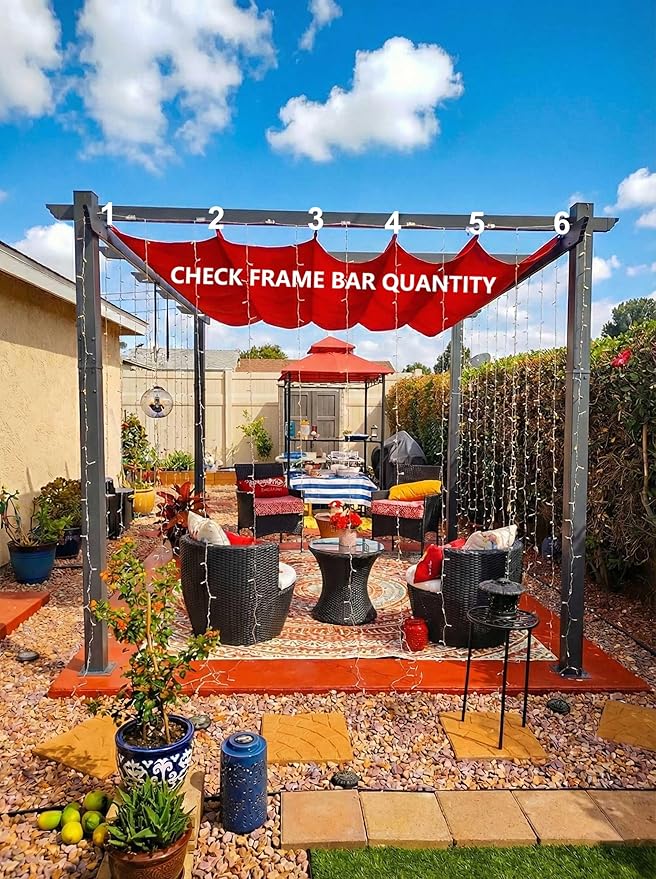 Pergola Shade Cover Replacement Canopy Top Compatible - Image 2