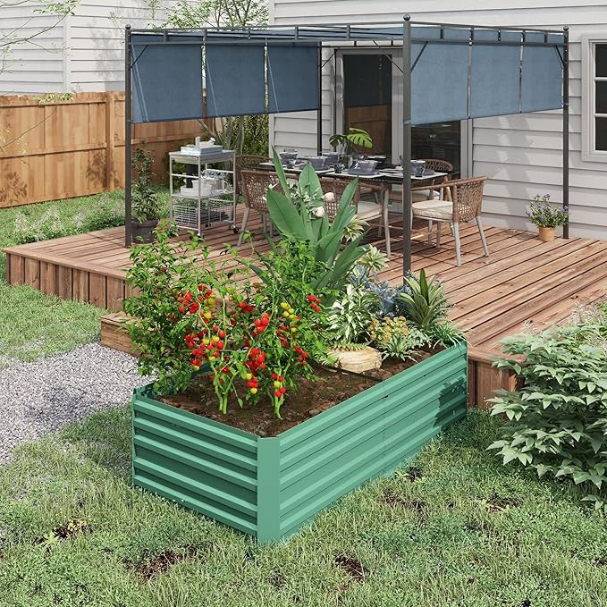 Outsunny Galvanized Raised Garden Bed Kit - Image 2