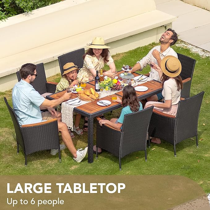 Devoko Dining 7 PCS Furniture, Patio Conversation Set - Image 4