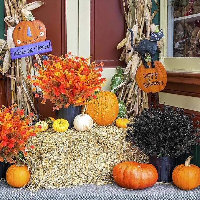 AGIRL 12 Bundles Artificial Fall Flowers Outdoor Indoor Decoration, No Fade - Image 6