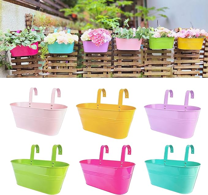 LaLaGreen Rail Planter Outdoor Plants Small and Cute Metal Iron Strawberry by L%C3%A1L%C3%A1Green