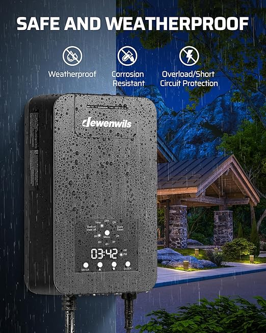 DEWENWILS 300W Low Voltage Landscape Transformer, Outdoor Low Voltage - Image 6