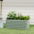 Galvanized Raised Garden Bed, Outdoor Planter Bed, Metal Planter Box by Besebay