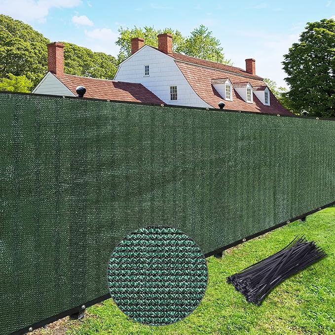 UPGRADE Privacy Fence Screen 8'x31' Dark Green Outdoor 90% Visibility Blockage by UPGRADE