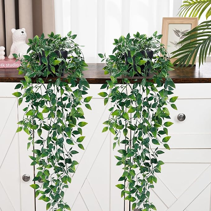 Waipfaru 2Pcs Fake Hanging Plants - Image 8