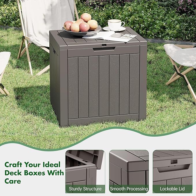 Outdoor Storage Box, Resin Deck Boxes Indoor and outdoor, Waterproof Storage - Image 4