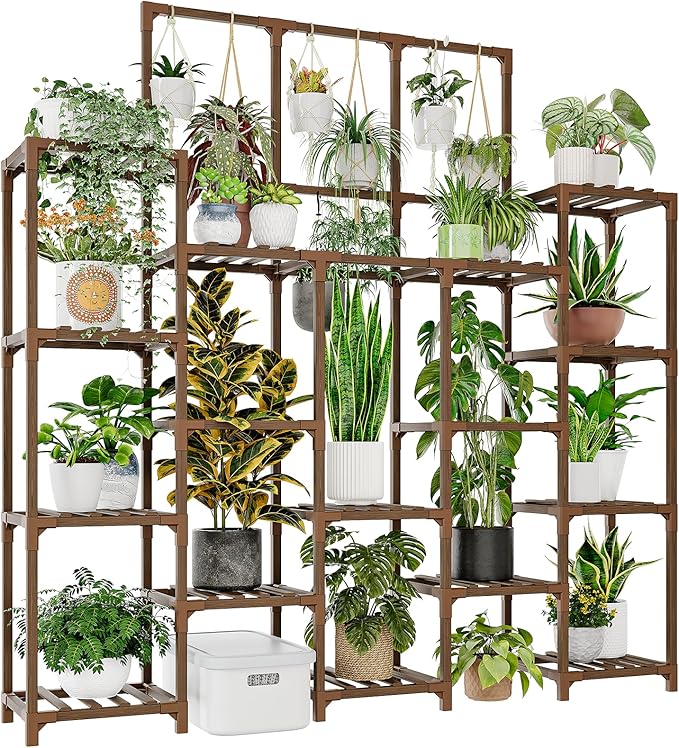 Plant Stand Indoor Outdoor 63" Tall Plant Shelf by Gentingbro