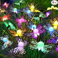 Solar Garden Butterfly Lights, 4 Pack 48 LED Solar Swaying Lights, 7 Color by MRHEPHAESTUS