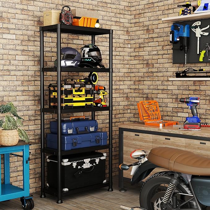 Plastic Storage Shelves, 70.2" H x 11.8" D x 23.62" W Plastic Shelves - Image 6