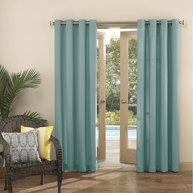 Sun Zero Marina Indoor/Outdoor UV Protectant Energy Efficient Grommet Curtain - Image 5