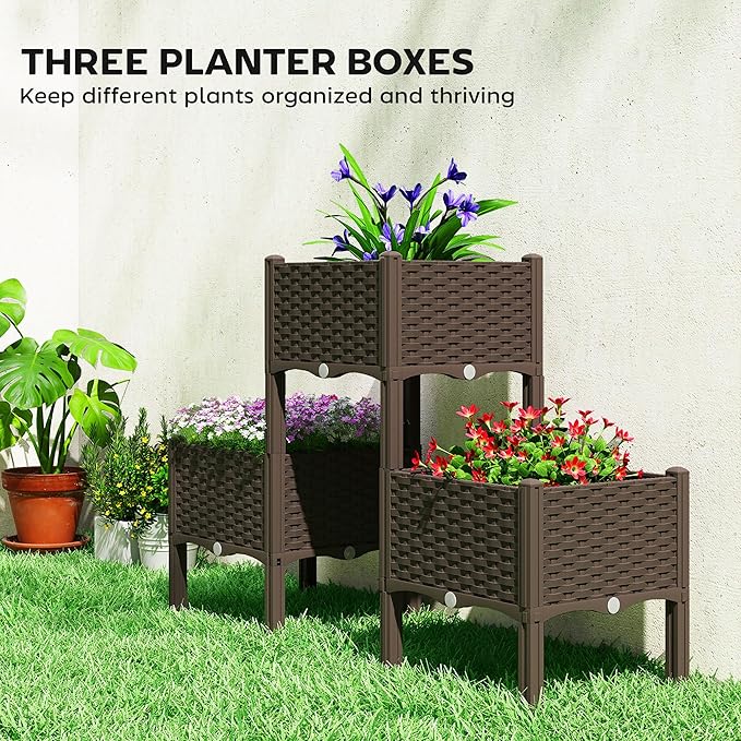 Outsunny Plastic Raised Garden Bed - Image 4