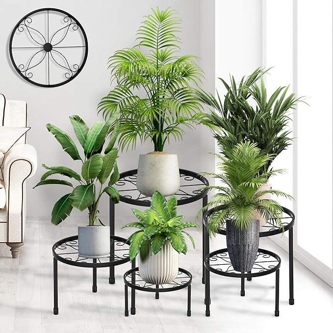 CADANI 5 Pack Metal Plant Stands by CADAINPlantStandOutdoor