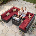 NICESOUL 9 Piece Plus Size Outdoor Patio Conversation Set by NICESOUL